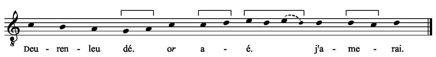 Refrain musical notation